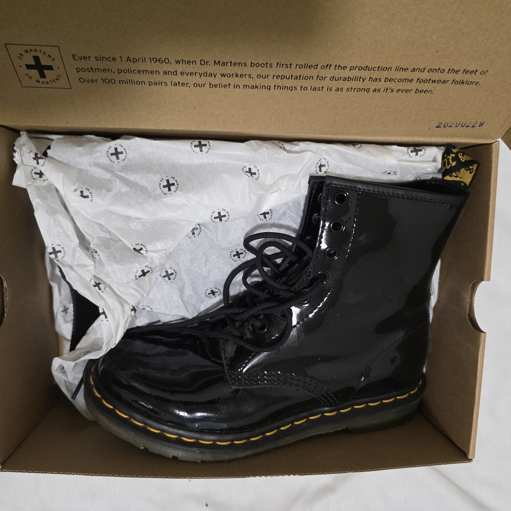 Dr. Martens Black Patent Leather Boots